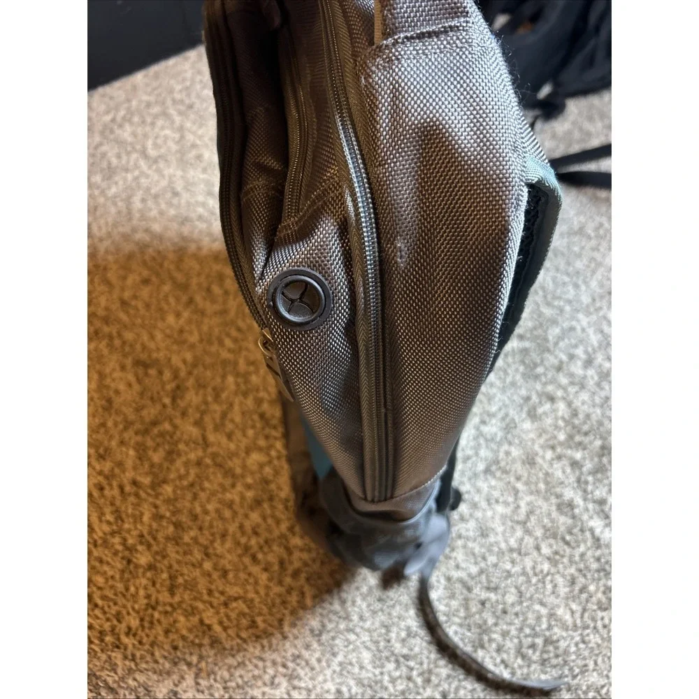 Microsoft Padded Laptop Backpack Strap Multiple Pockets Zip Blue Gray 18